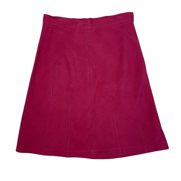 Narciso Rodriguez Sz 8 Silk Skirt A-Line Designer Old Money Quiet Luxury Red - Picture 1 of 12
